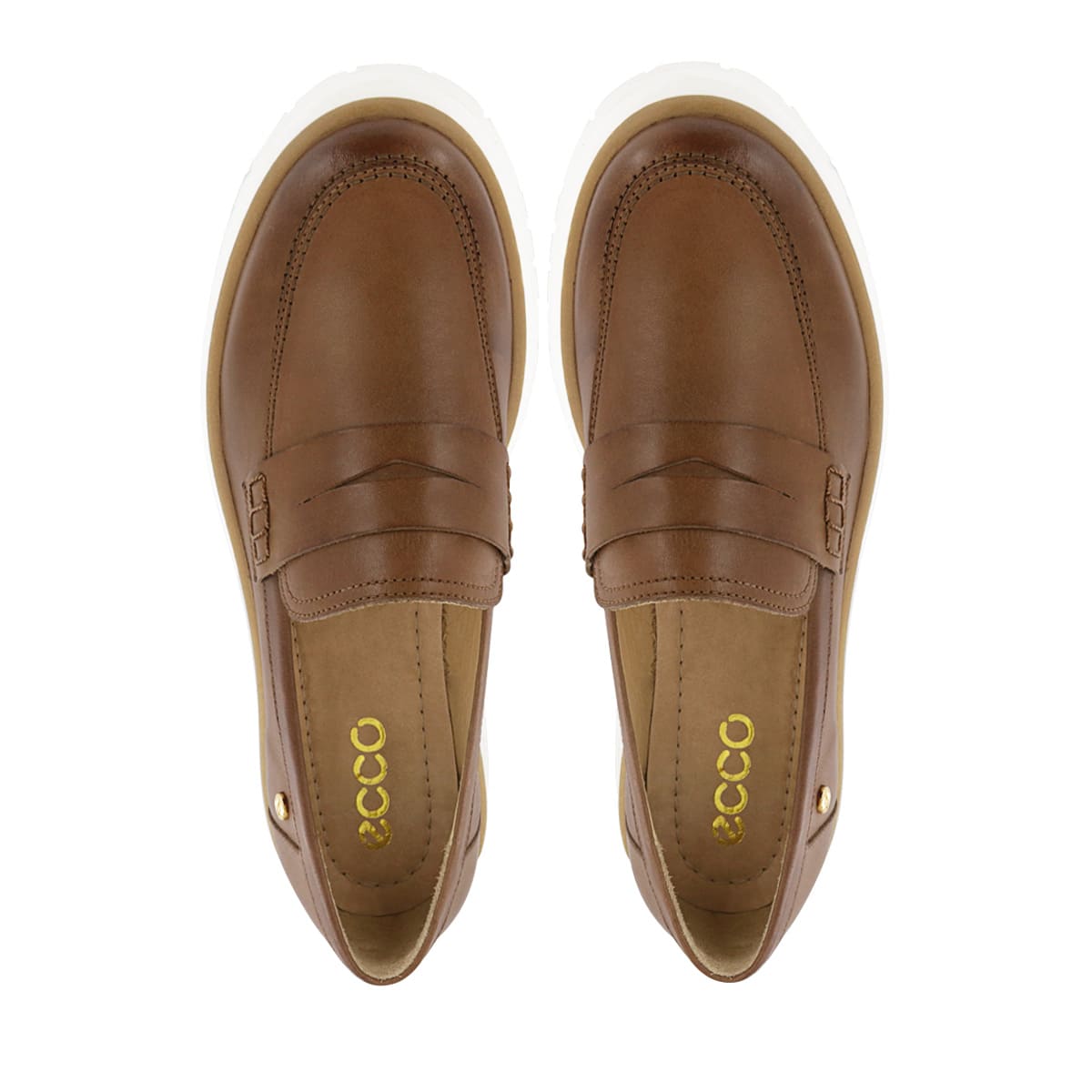 MOCASINES ECCO CUERO MUJER OLIMPIA04 TOFFEE - 5