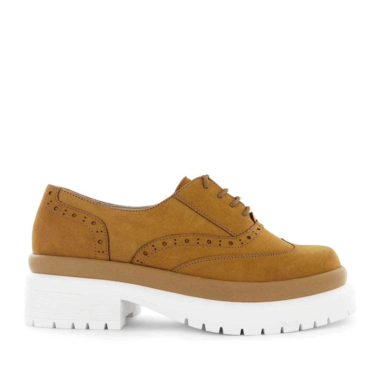 ZAPATO OXFORD ECCO NOBUCK MUJER OLIMPIA01 MOSTAZA - 2