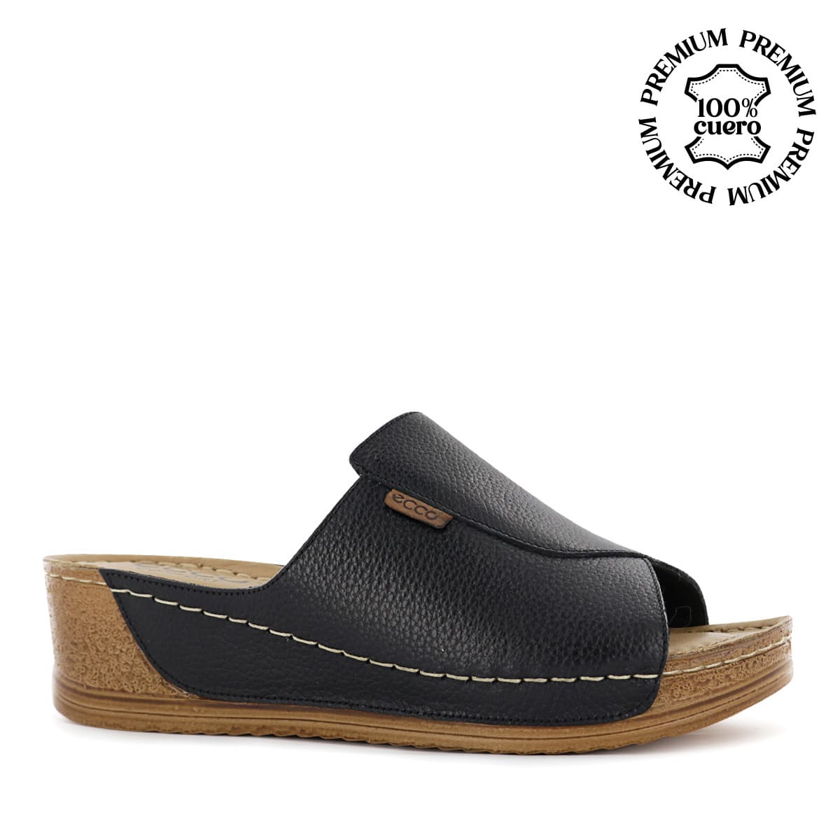 SANDALIA ECCO CUERO MUJER BIBI24 NEGRO - 1