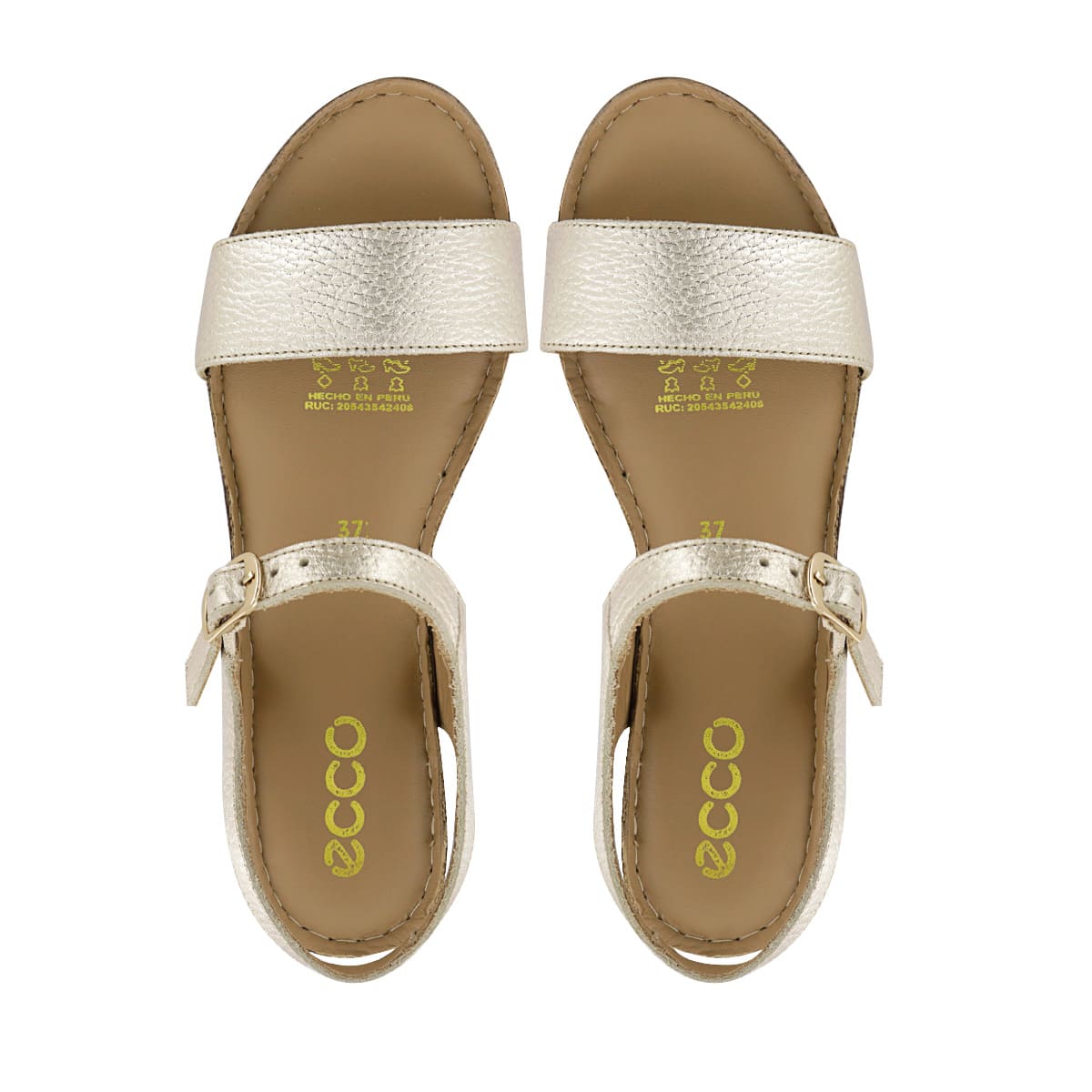 SANDALIA ECCO CUERO FOLIA MUJER TELMA06 ORO - 5