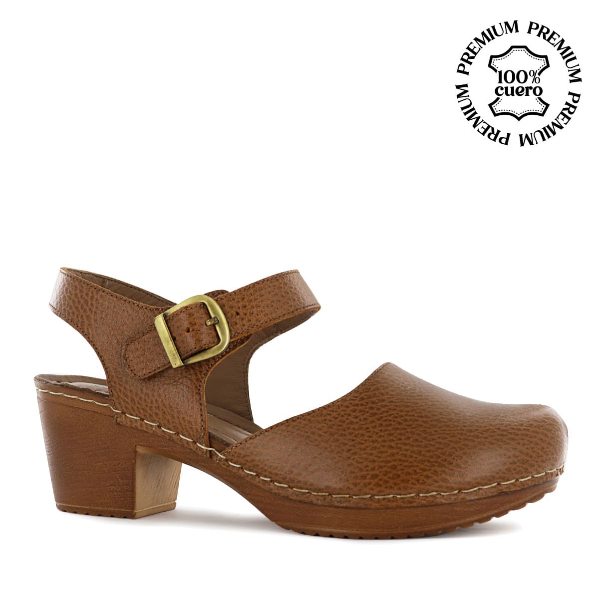 ZUECO ECCO CUERO MUJER MIKA08 TOFFEE - 1