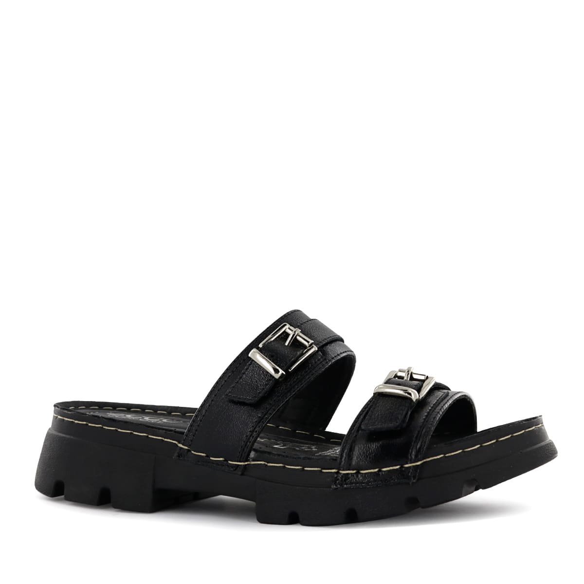 SANDALIA ECCO CUERO CHAROL MUJER NAKIA03 NEGRO - 1