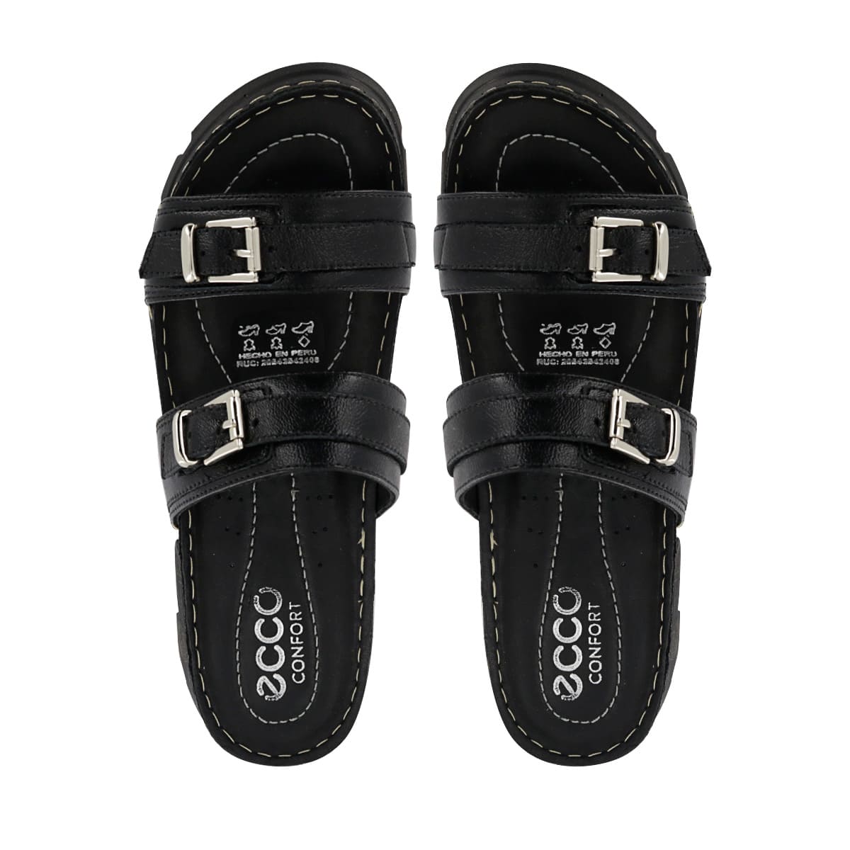 SANDALIA ECCO CUERO CHAROL MUJER NAKIA03 NEGRO - 5