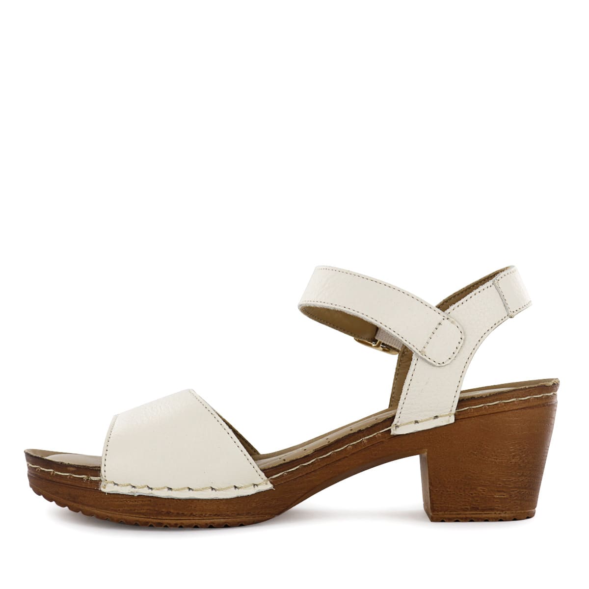 SANDALIA TACO ECCO CUERO MUJER MIKA04 MARFIL - 4