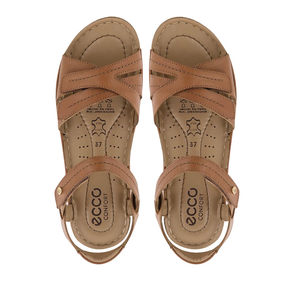 SANDALIA ECCO CUERO MUJER BIBI25 TOFFEE - 5