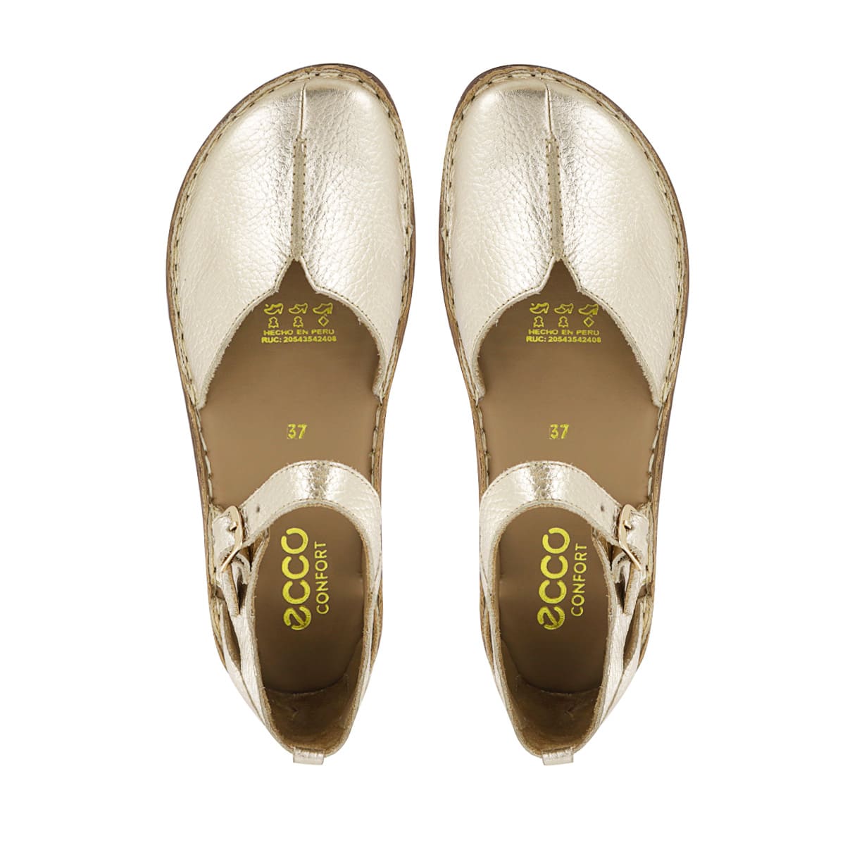 ZAPATO CONFORT ECCO CUERO FOLIA MUJER BONNIE08 ORO - 5