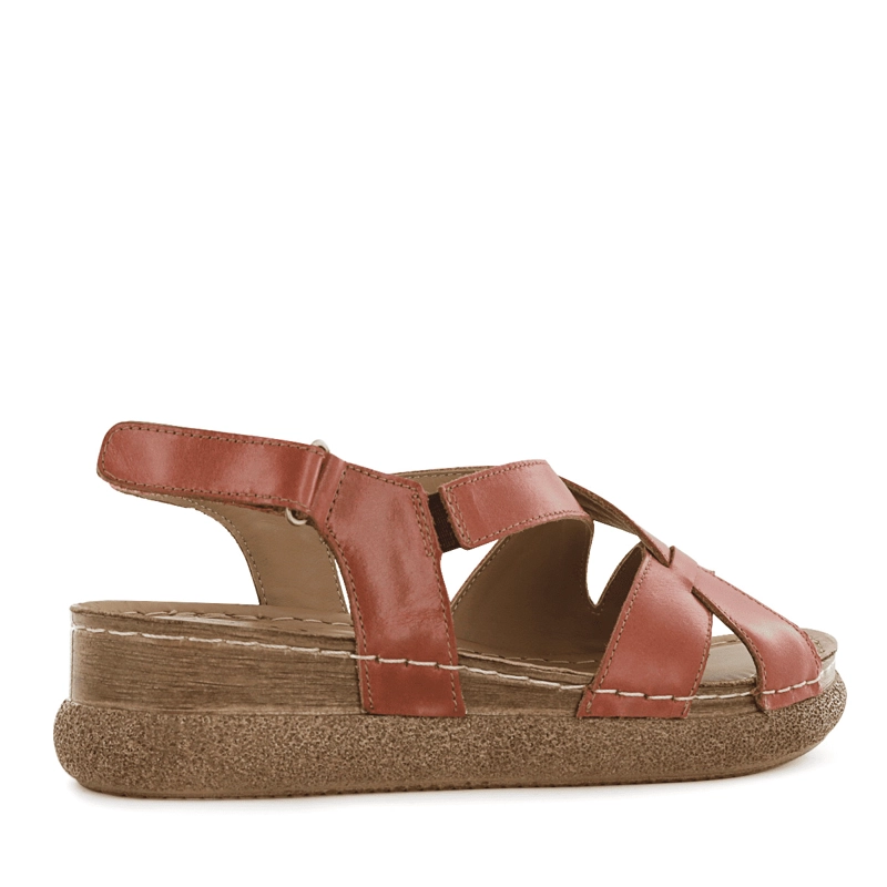 SANDALIA CONFORT ECCO CUERO MUJER TERRACOTA OTESSA05 - 3