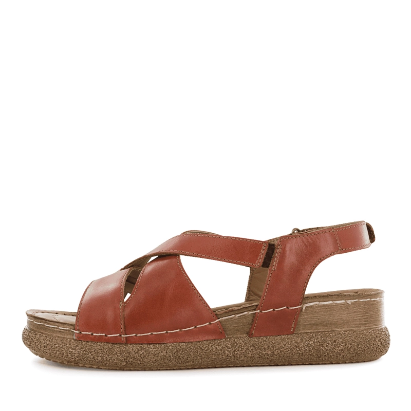 SANDALIA CONFORT ECCO CUERO MUJER TERRACOTA OTESSA05 - 5