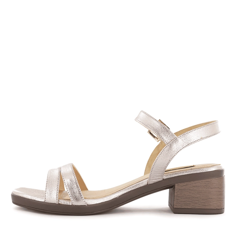 SANDALIA TACO ECCO CUERO MUJER ORO ROSA GALINDA01 - 5