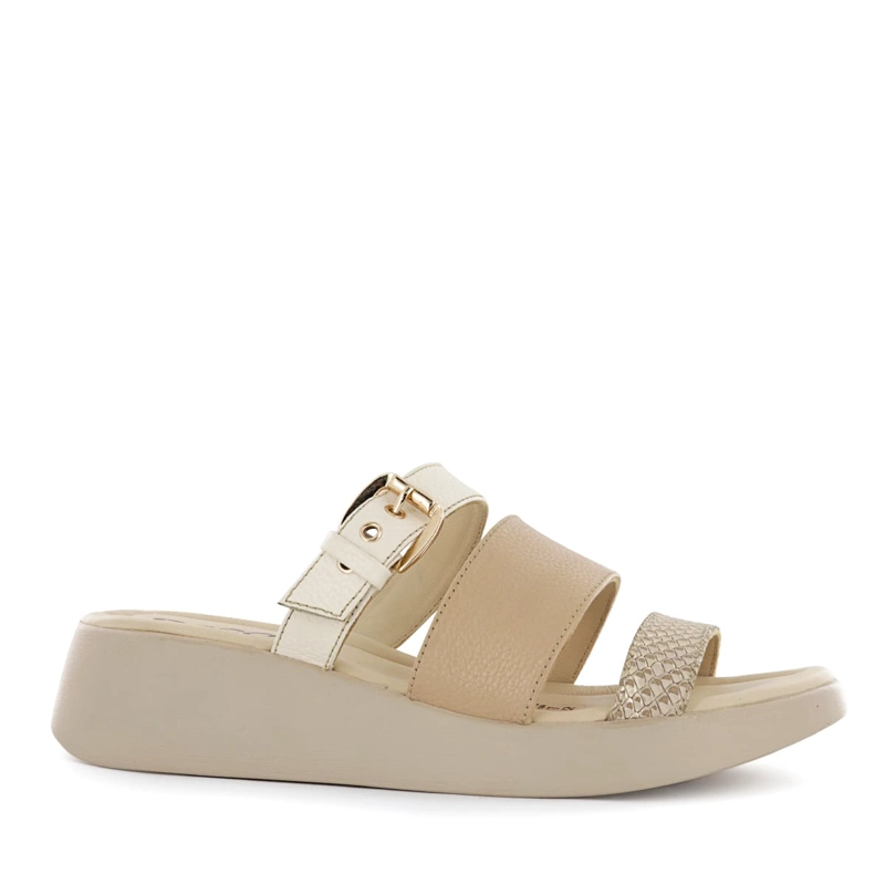 SANDALIA ECCO CUERO MUJER BEIGE MELANIE07 - 1