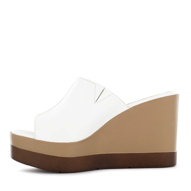 SANDALIA CUÑA ECCO CUERO MUJER BLANCO KYARA01 - 4