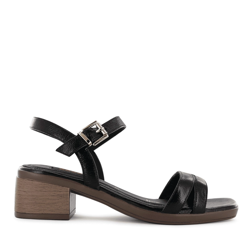 SANDALIA TACO ECCO CUERO MUJER NEGRO GALINDA01 - 2