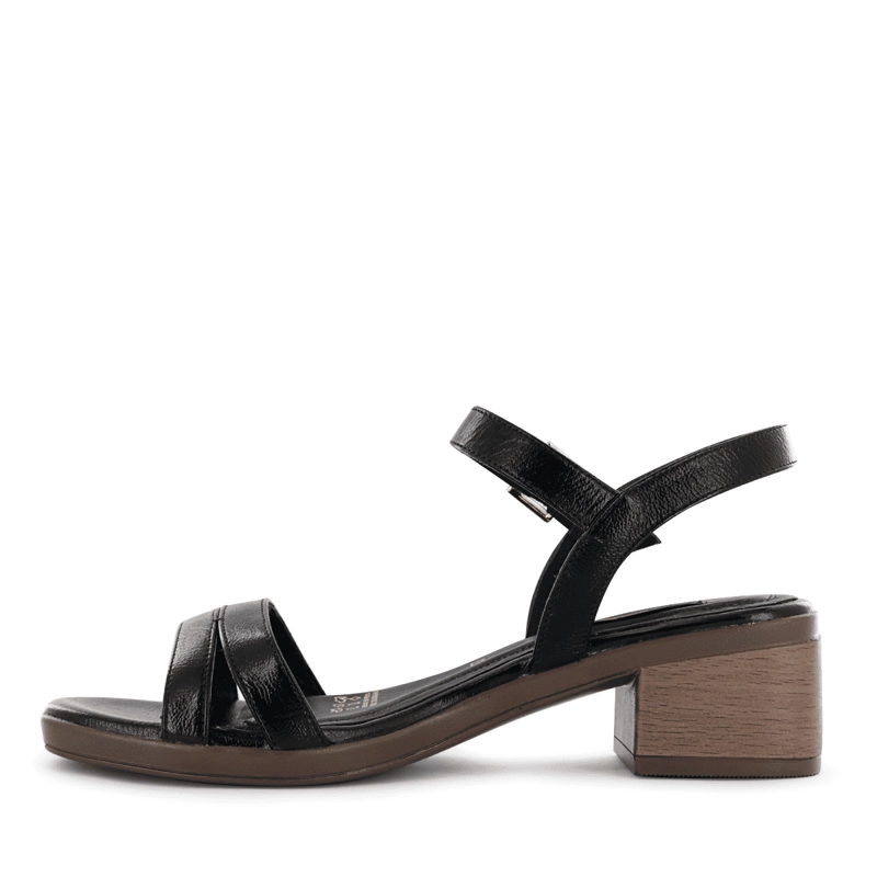 SANDALIA TACO ECCO CUERO MUJER NEGRO GALINDA01 - 5