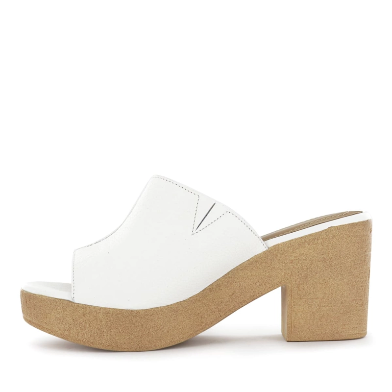 SANDALIA TACO ECCO CUERO MUJER BLANCO ANALU22 - 4