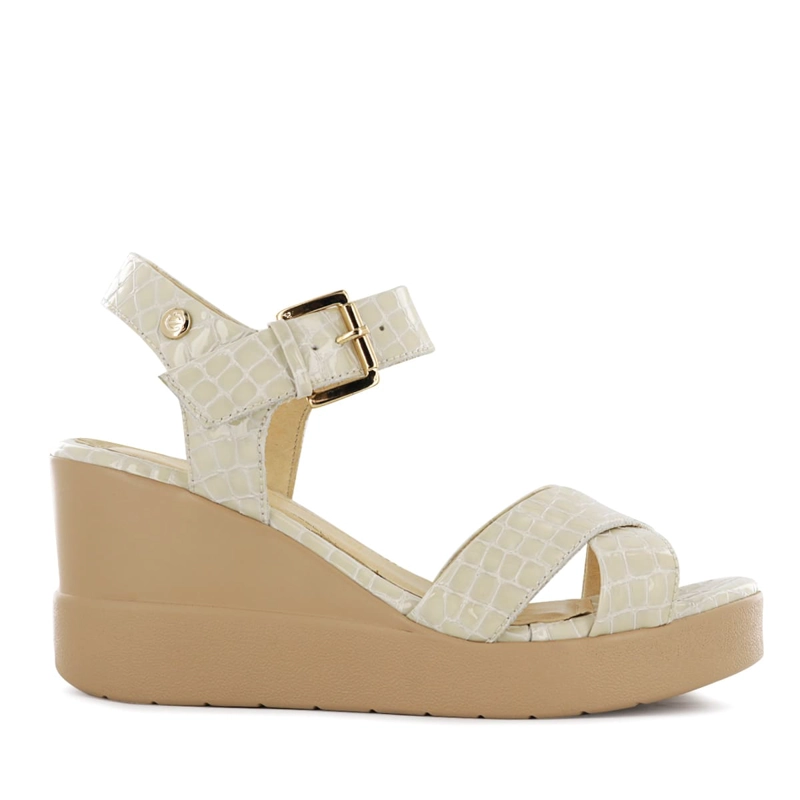 SANDALIA CUÑA ECCO CUERO MUJER MARFIL ROSSI01 - 2