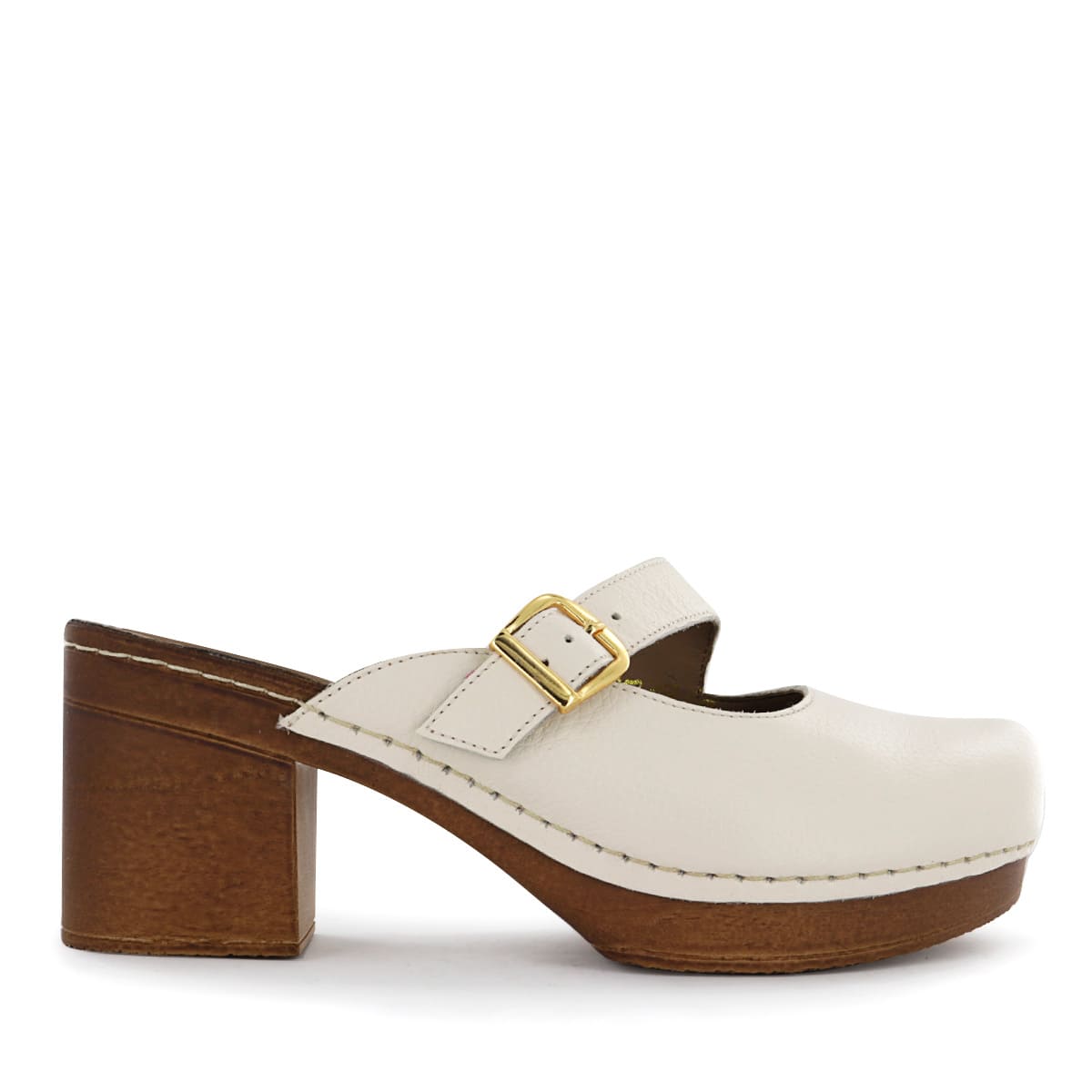 ZUECO CASUAL  CUERO ECCO MUJER MARFIL TELMA07 - 2