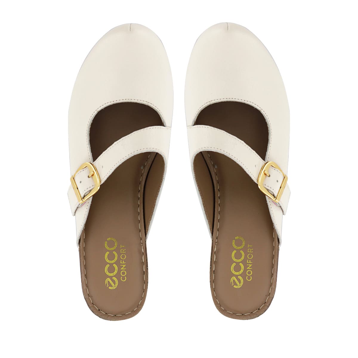 ZUECO CASUAL  CUERO ECCO MUJER MARFIL TELMA07 - 5