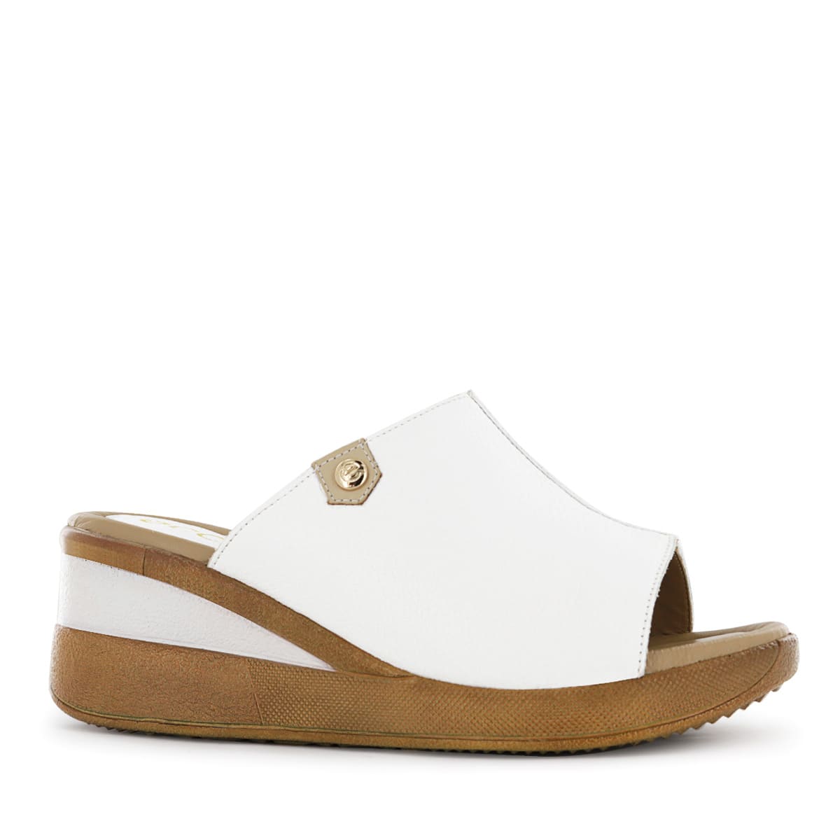 SANDALIA CONFORT  CUERO ECCO MUJER BLANCO WINONA18 - 1