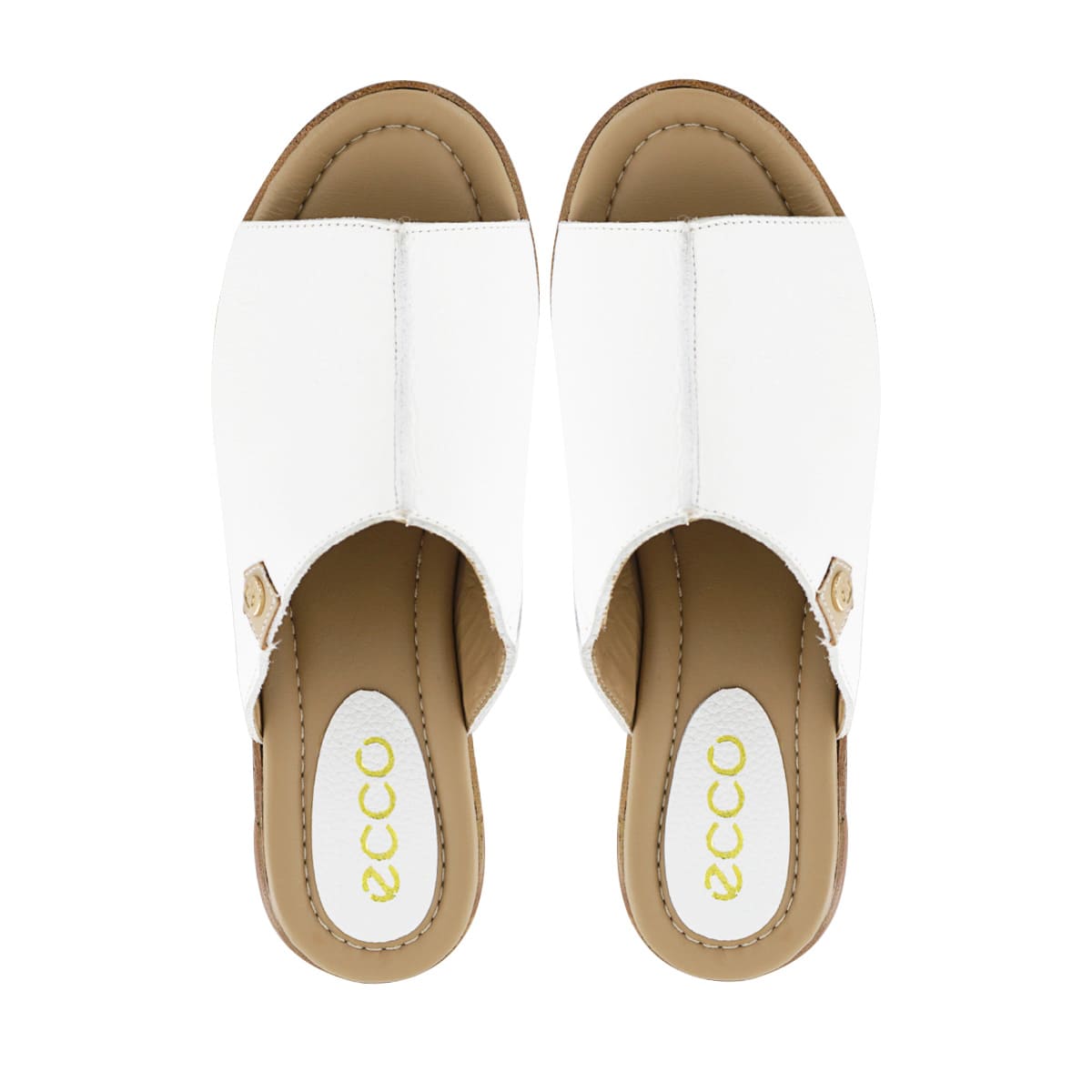 SANDALIA CONFORT  CUERO ECCO MUJER BLANCO WINONA18 - 5