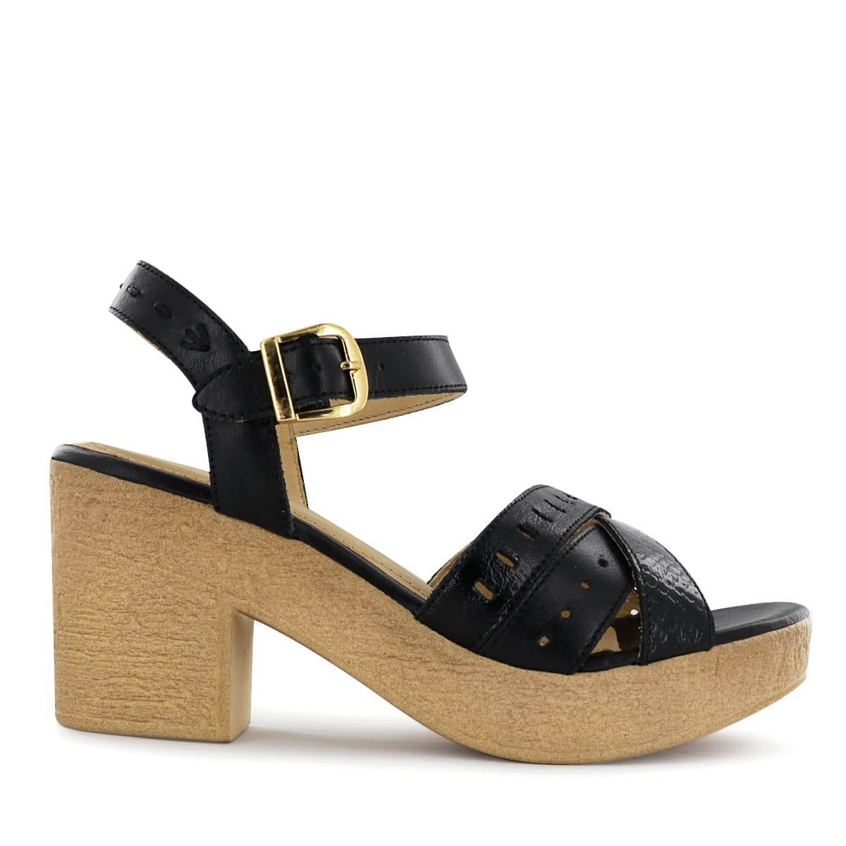 SANDALIA CASUAL CUERO MUJER ECCO NEGRO ANALU20 - 2