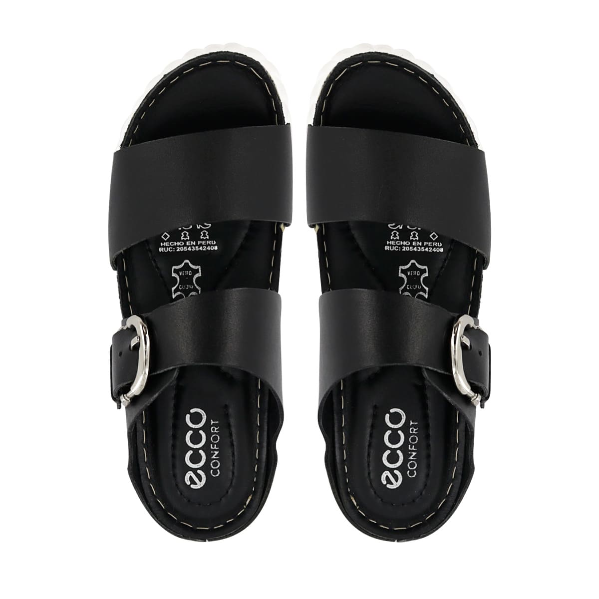 SANDALIA CONFORT  CUERO MUJER ECCO NEGRO SUZIE01 - 5