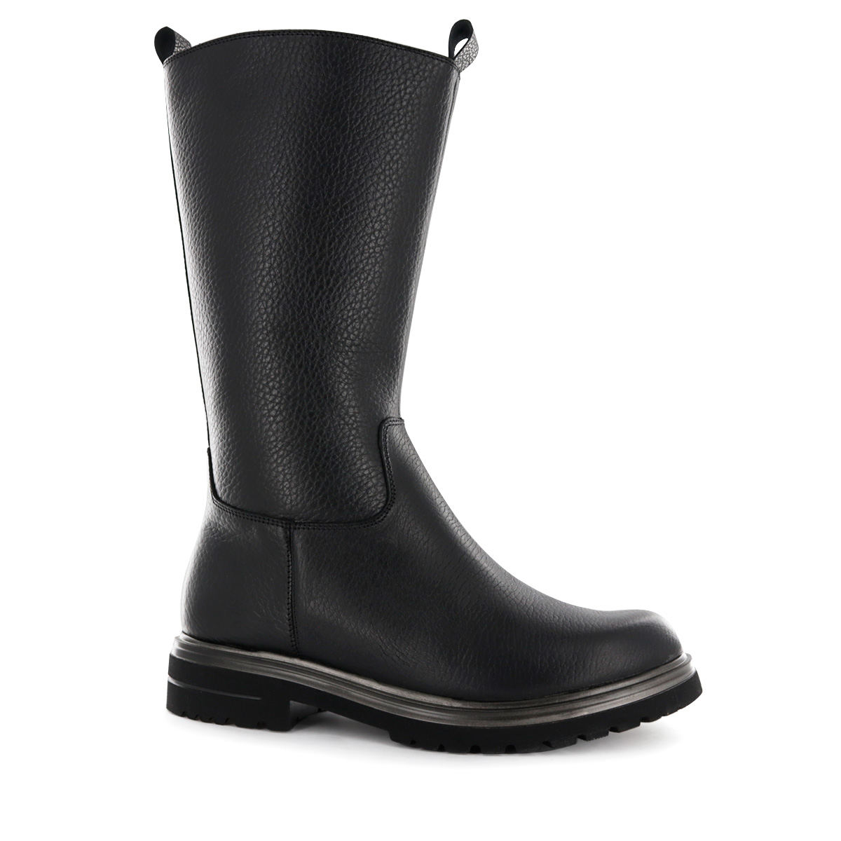 BOTA LARGA CASUAL CUERO MUJER ECCO NEGRO GIULIA01 - 1