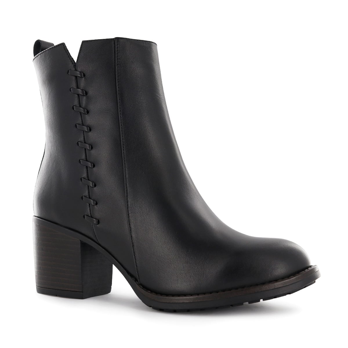 BOTA MEDIANA CASUAL CUERO MUJER ECCO NEGRO JACINTA03 - 1
