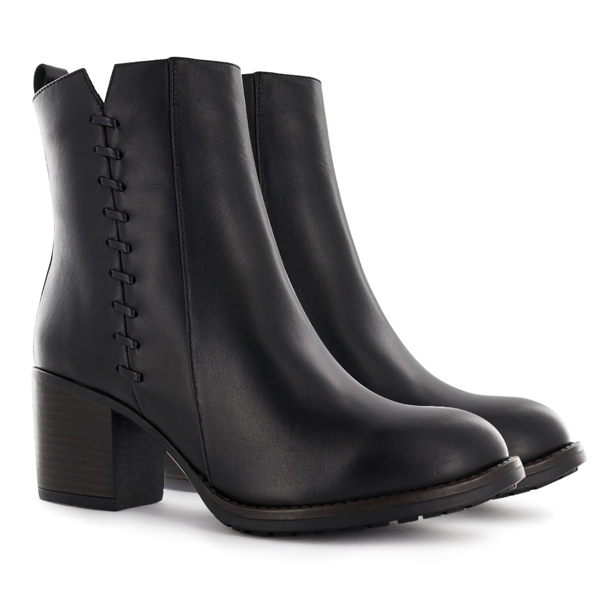 BOTA MEDIANA CASUAL CUERO MUJER ECCO NEGRO JACINTA03 - 5
