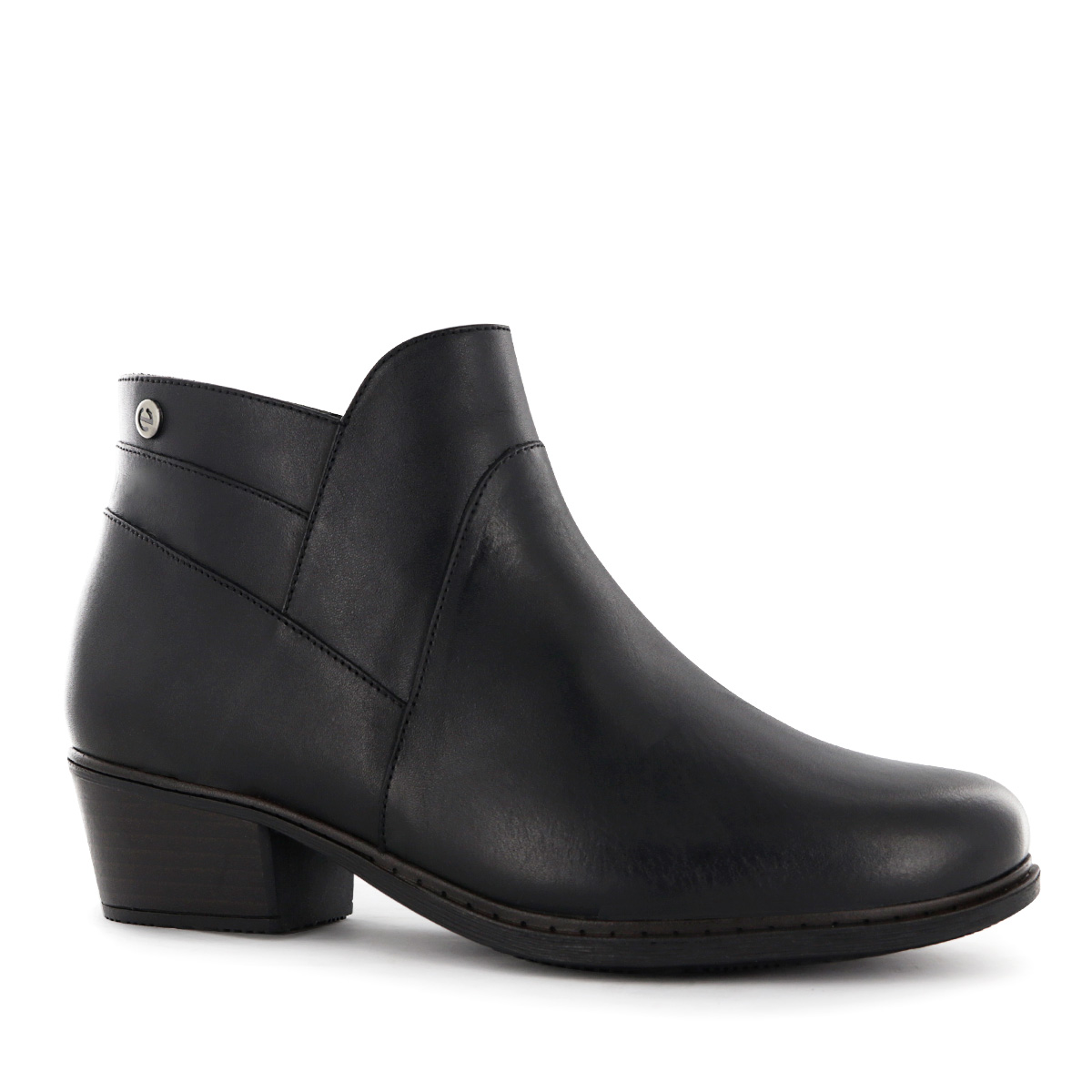 BOTIN CASUAL  CUERO MUJER ECCO NEGRO DAKOTA02 - 1
