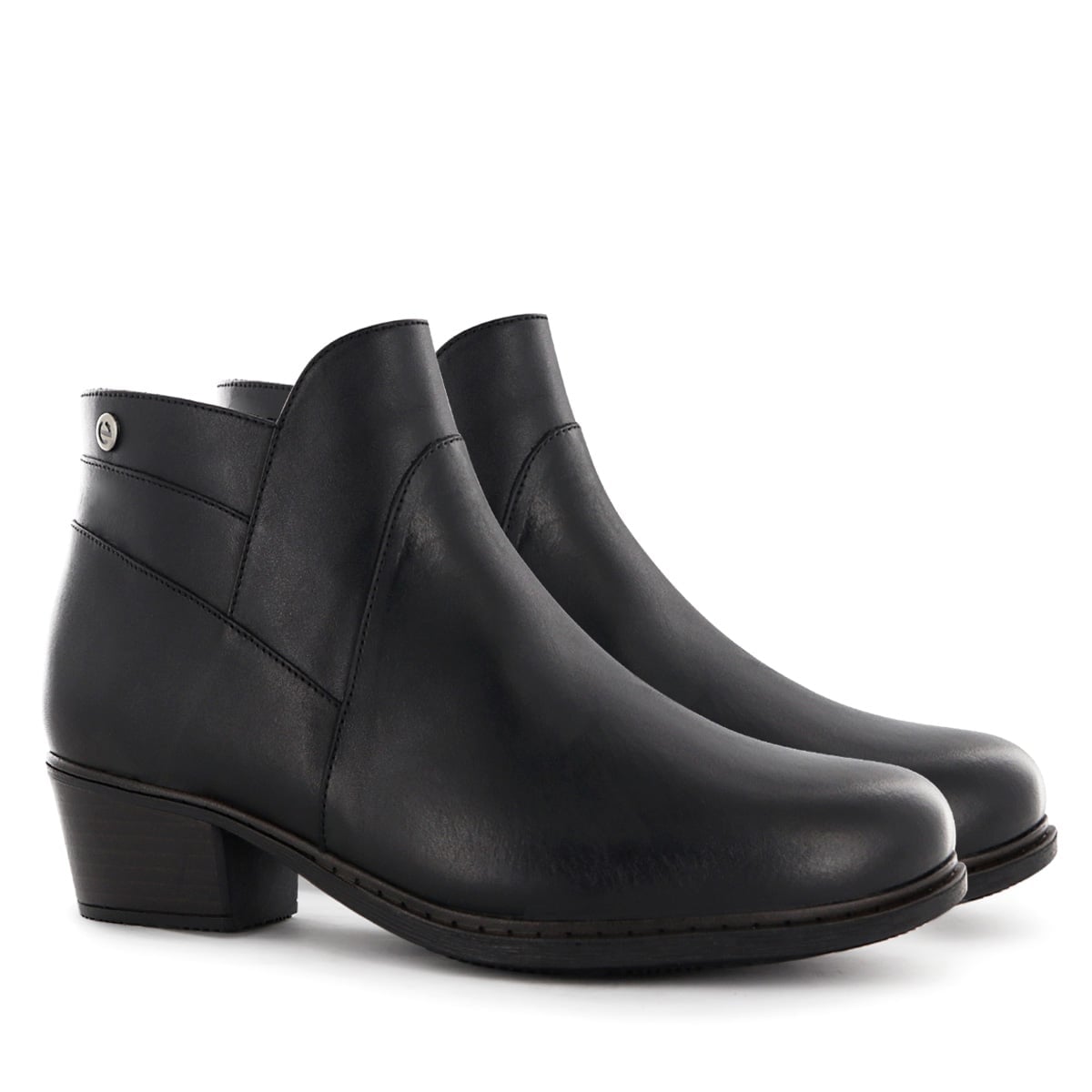 BOTIN CASUAL  CUERO MUJER ECCO NEGRO DAKOTA02 - 5