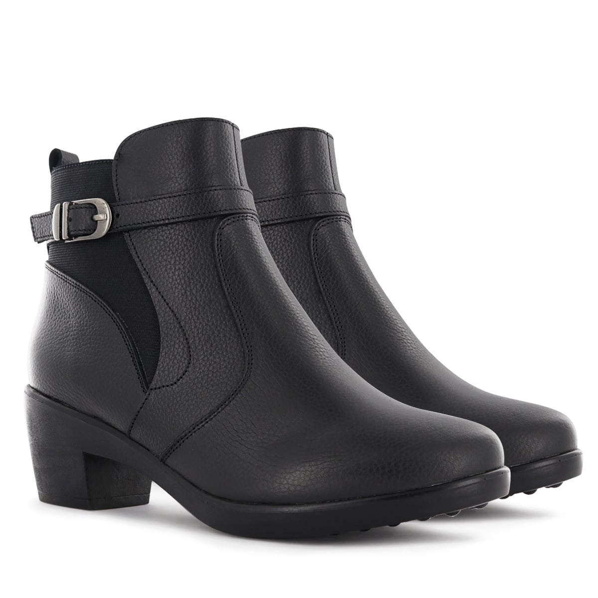 BOTIN CUERO ECCO MUJER ASTURIAS09 NEGRO - 5