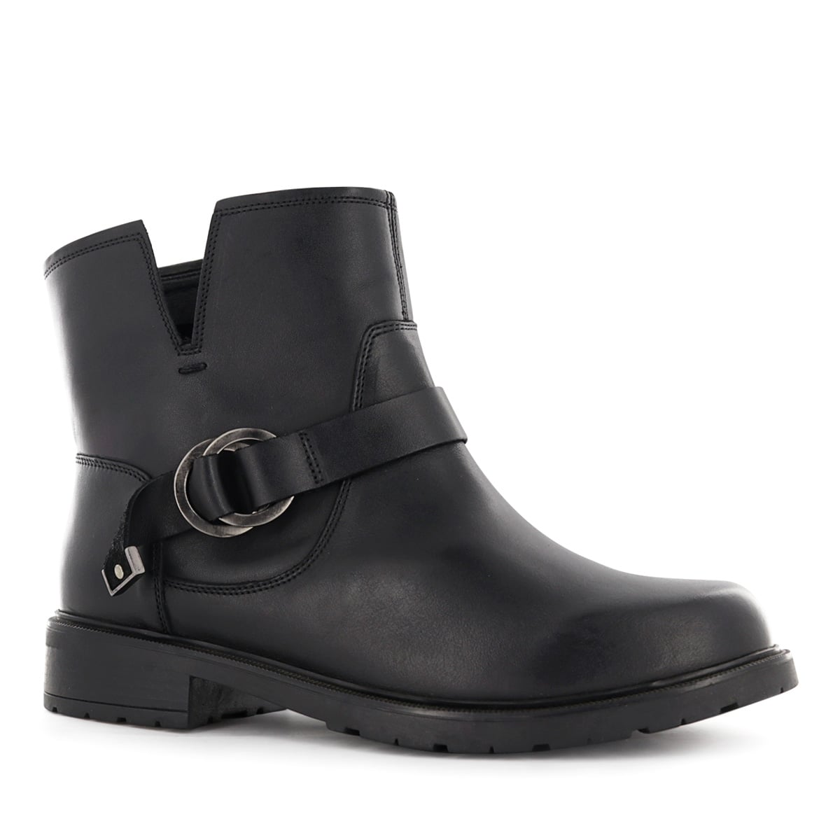 BOTIN CUERO ECCO MUJER ZUMI03 NEGRO - 1