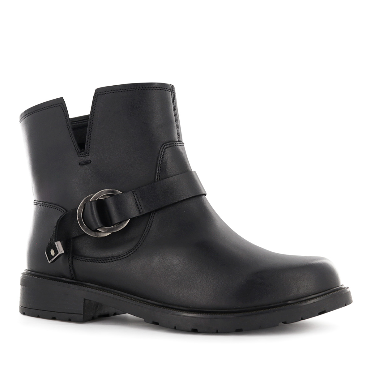 BOTIN CUERO ECCO MUJER ZUMI03 NEGRO - 1