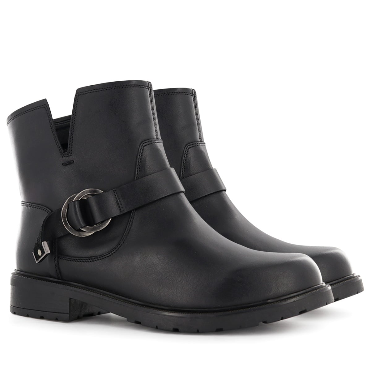 BOTIN CUERO ECCO MUJER ZUMI03 NEGRO - 5