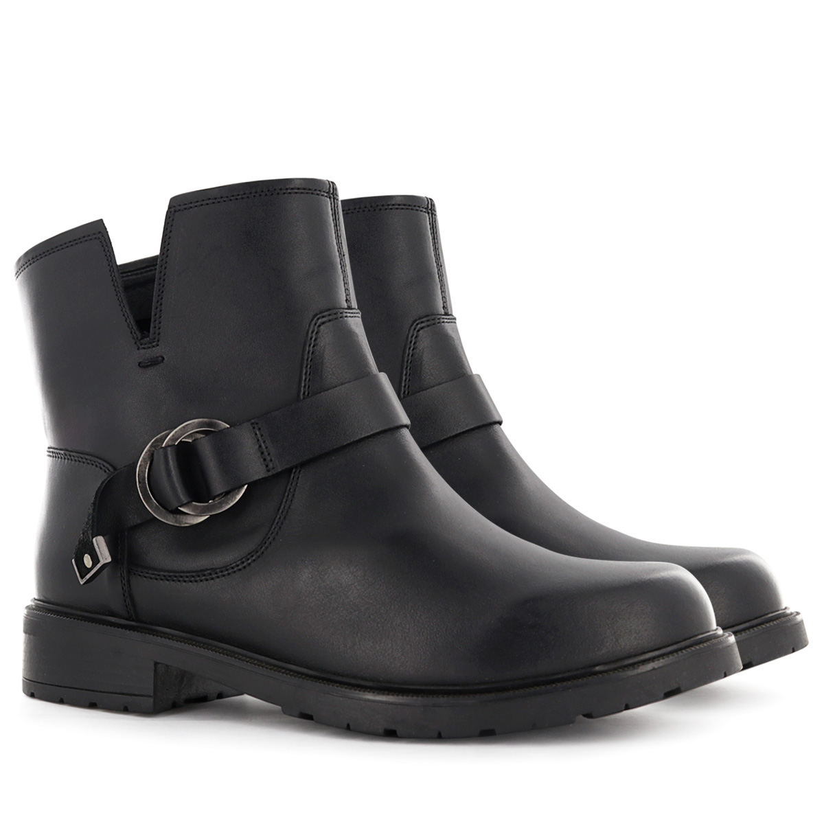 BOTIN CUERO ECCO MUJER ZUMI03 NEGRO - 5