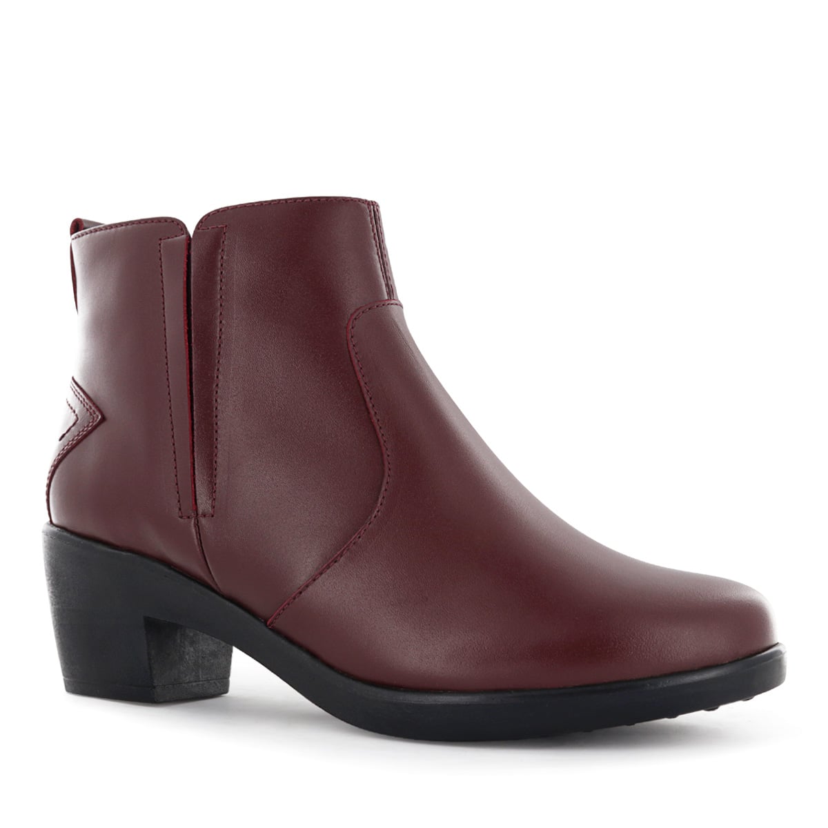 BOTIN CUERO ECCO MUJER ASTURIAS08 GUINDA - 1