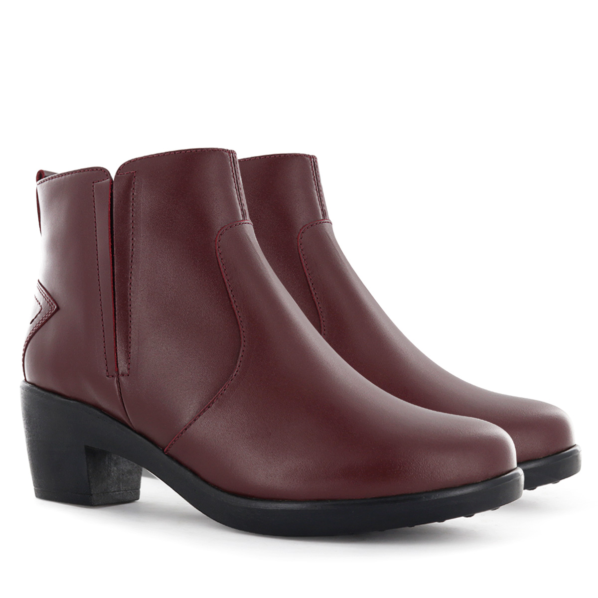 BOTIN CUERO ECCO MUJER ASTURIAS08 GUINDA - 5