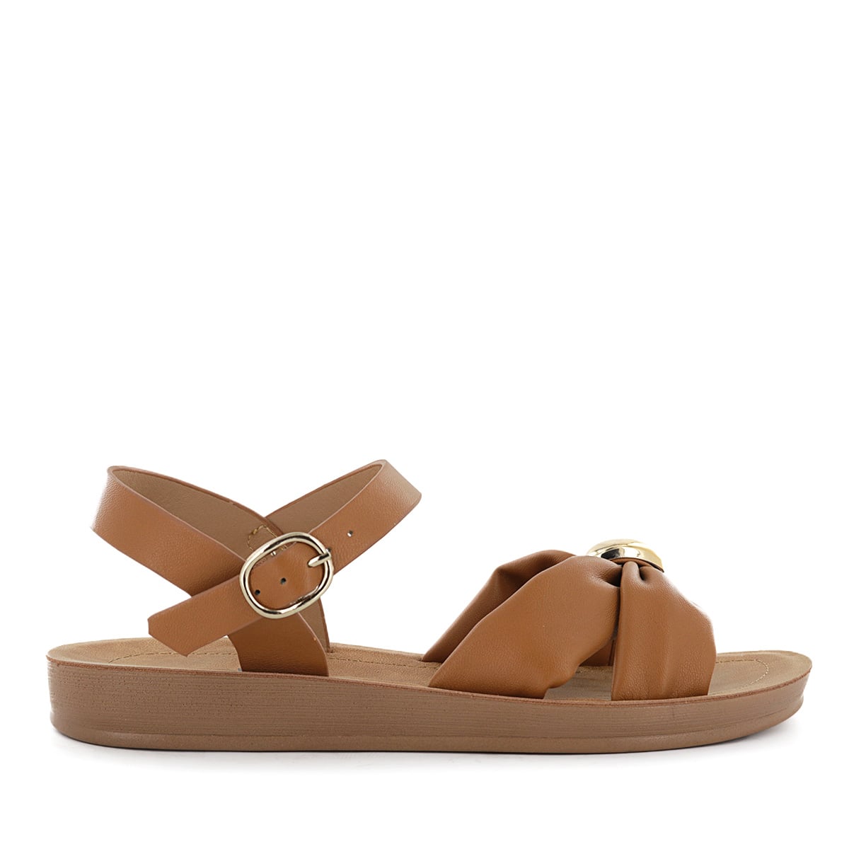 SANDALIAS MUJER BASHA05 CARAMELO - 2