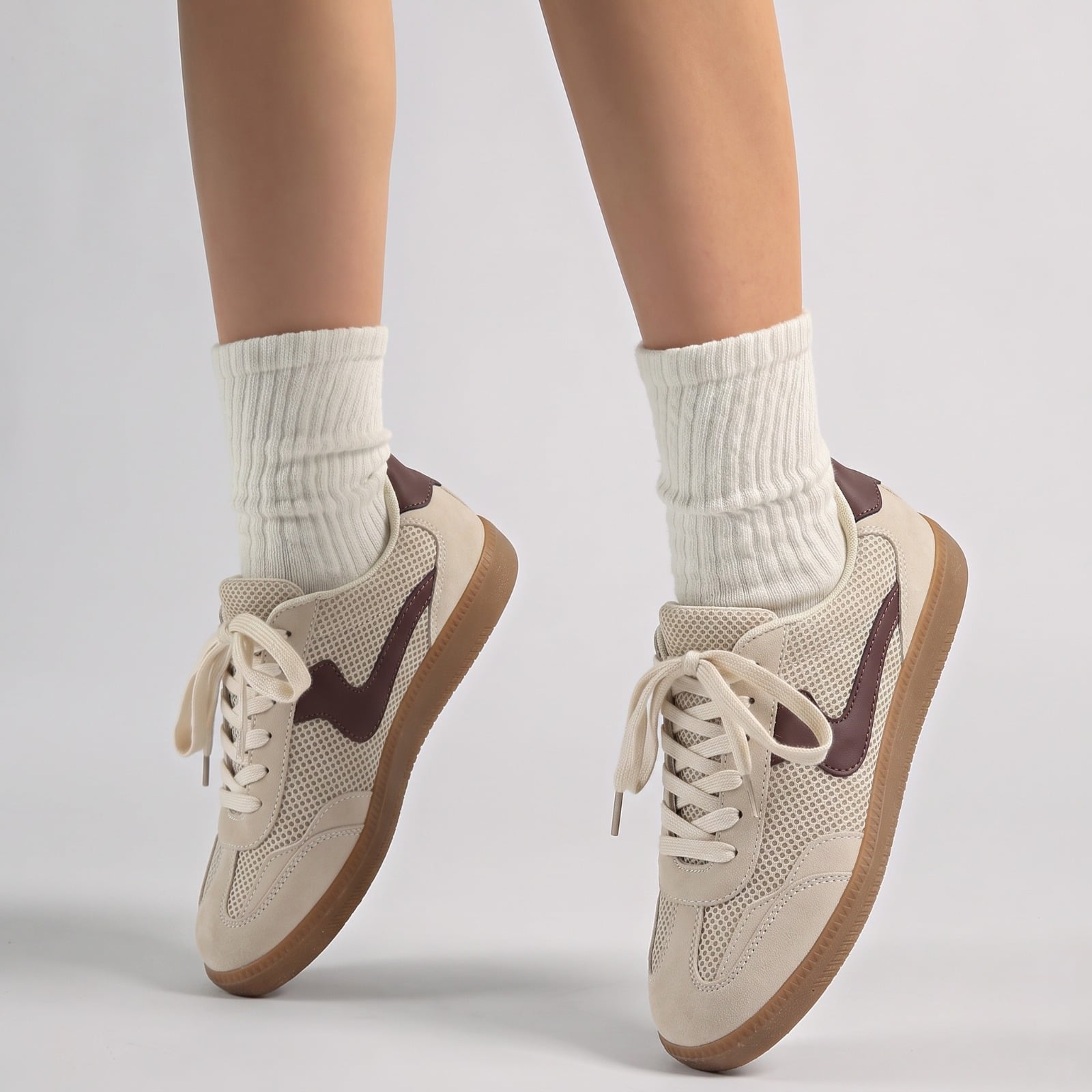 ZAPATILLAS MUJER DEMI07 BEIGE - 1