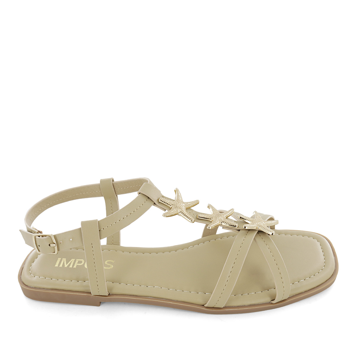 SANDALIAS FLATS MUJER AIXA22 BEIGE - 2