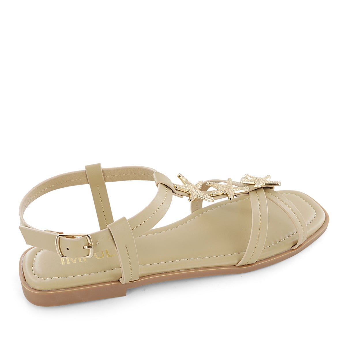 SANDALIAS FLATS MUJER AIXA22 BEIGE - 3