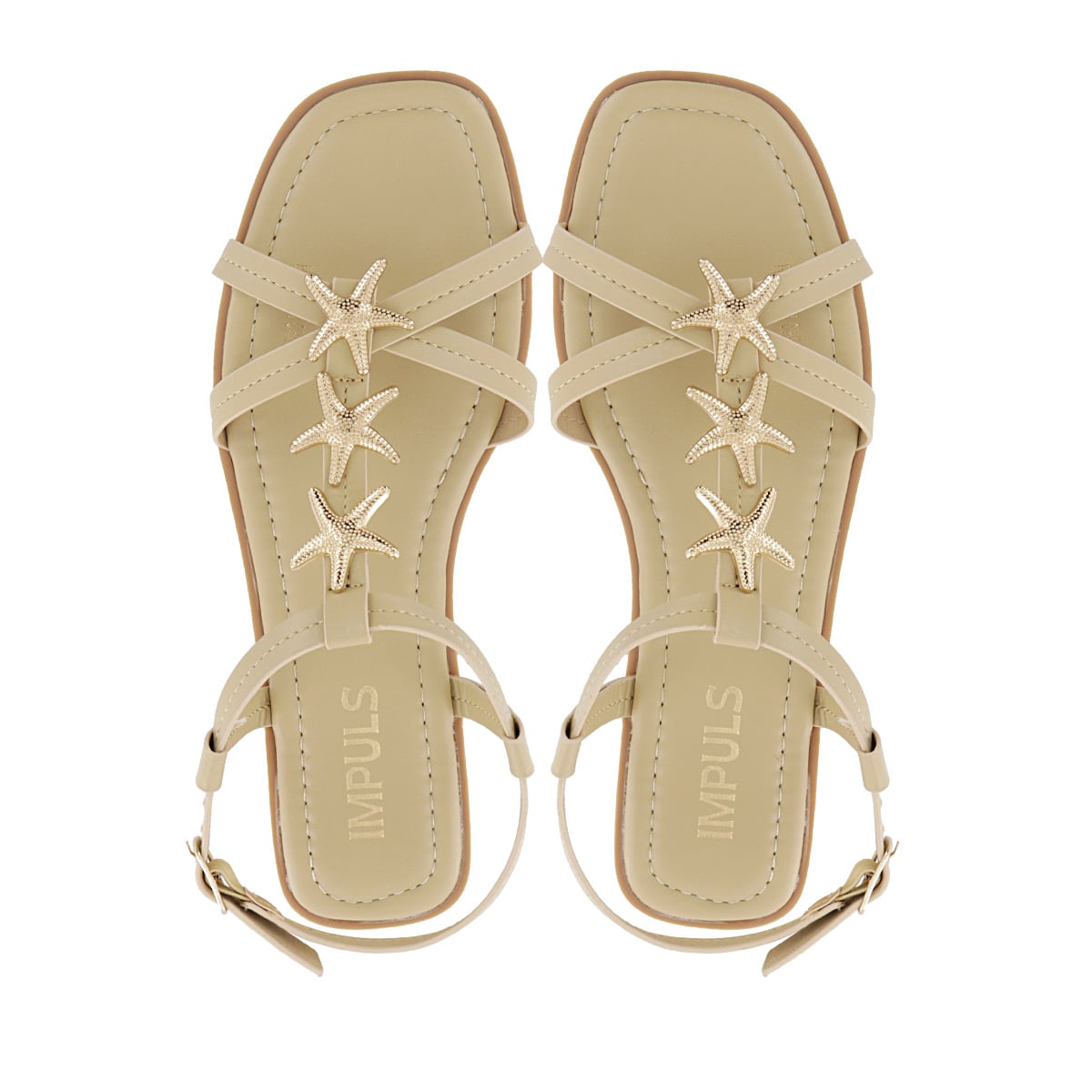 SANDALIAS FLATS MUJER AIXA22 BEIGE - 5