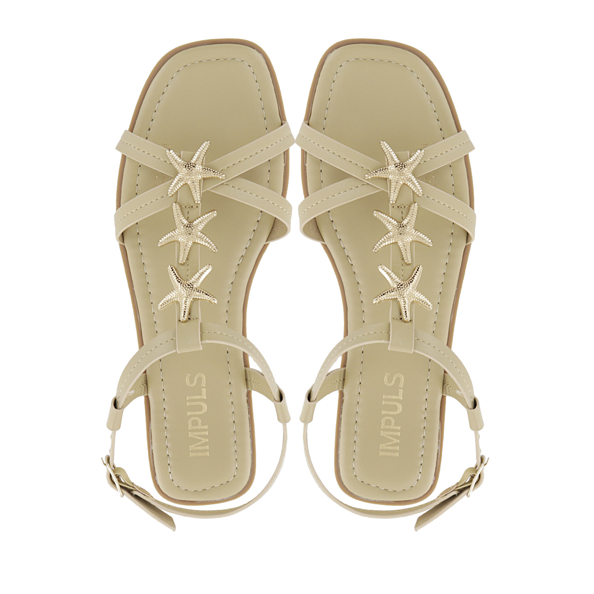 SANDALIAS FLATS MUJER AIXA22 BEIGE - 5