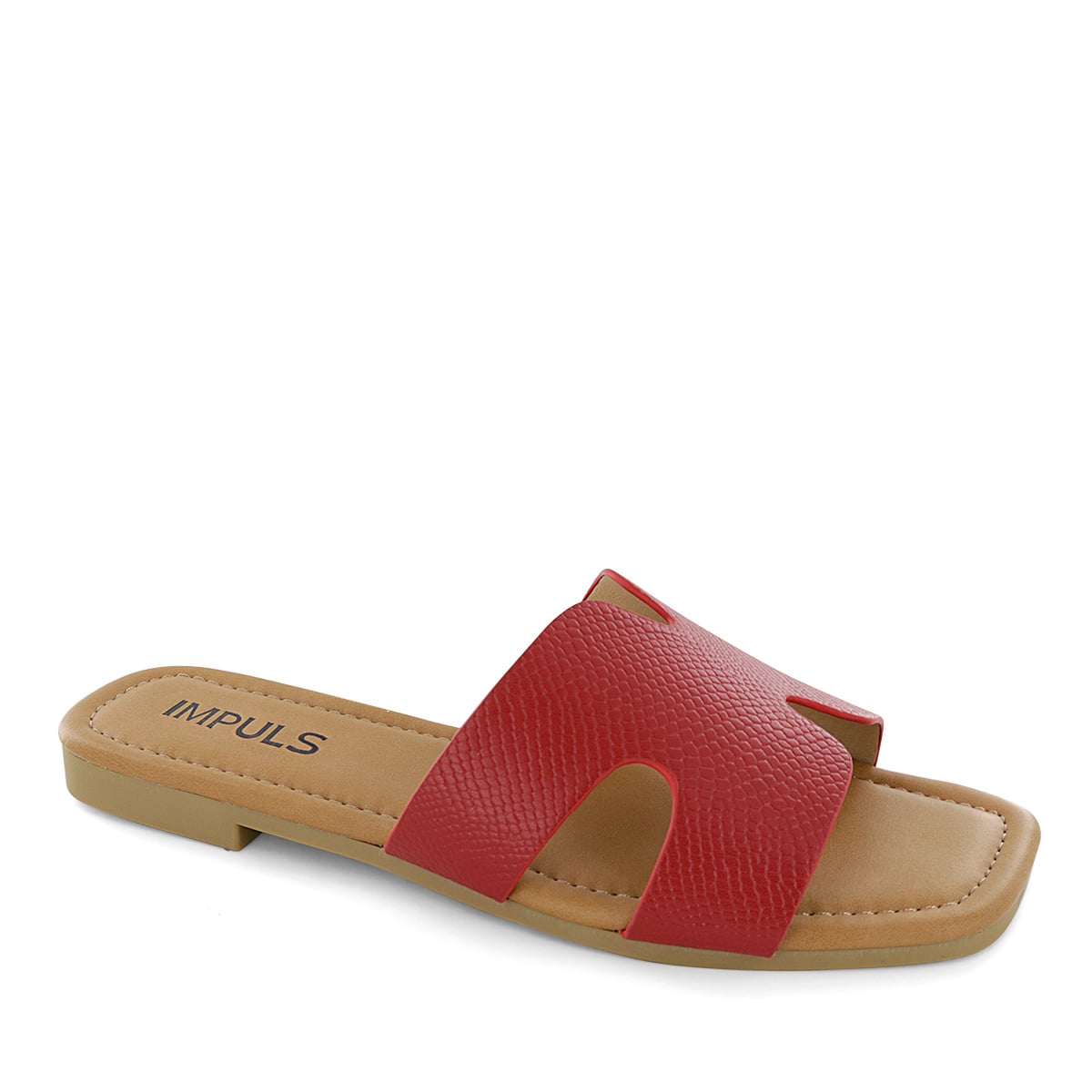 SANDALIAS FLATS MUJER AIXA25 ROJO - 1
