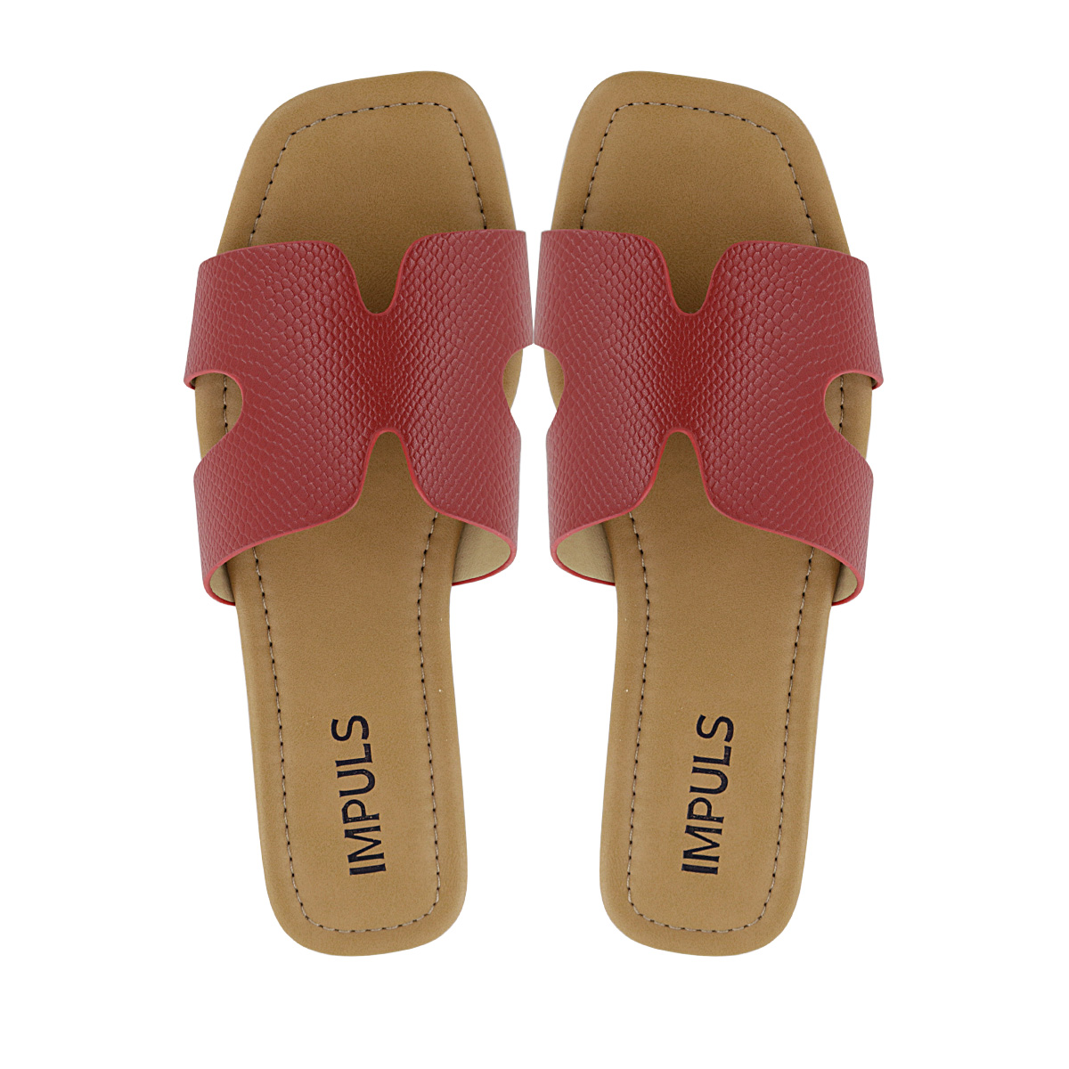 SANDALIAS FLATS MUJER AIXA25 ROJO - 5