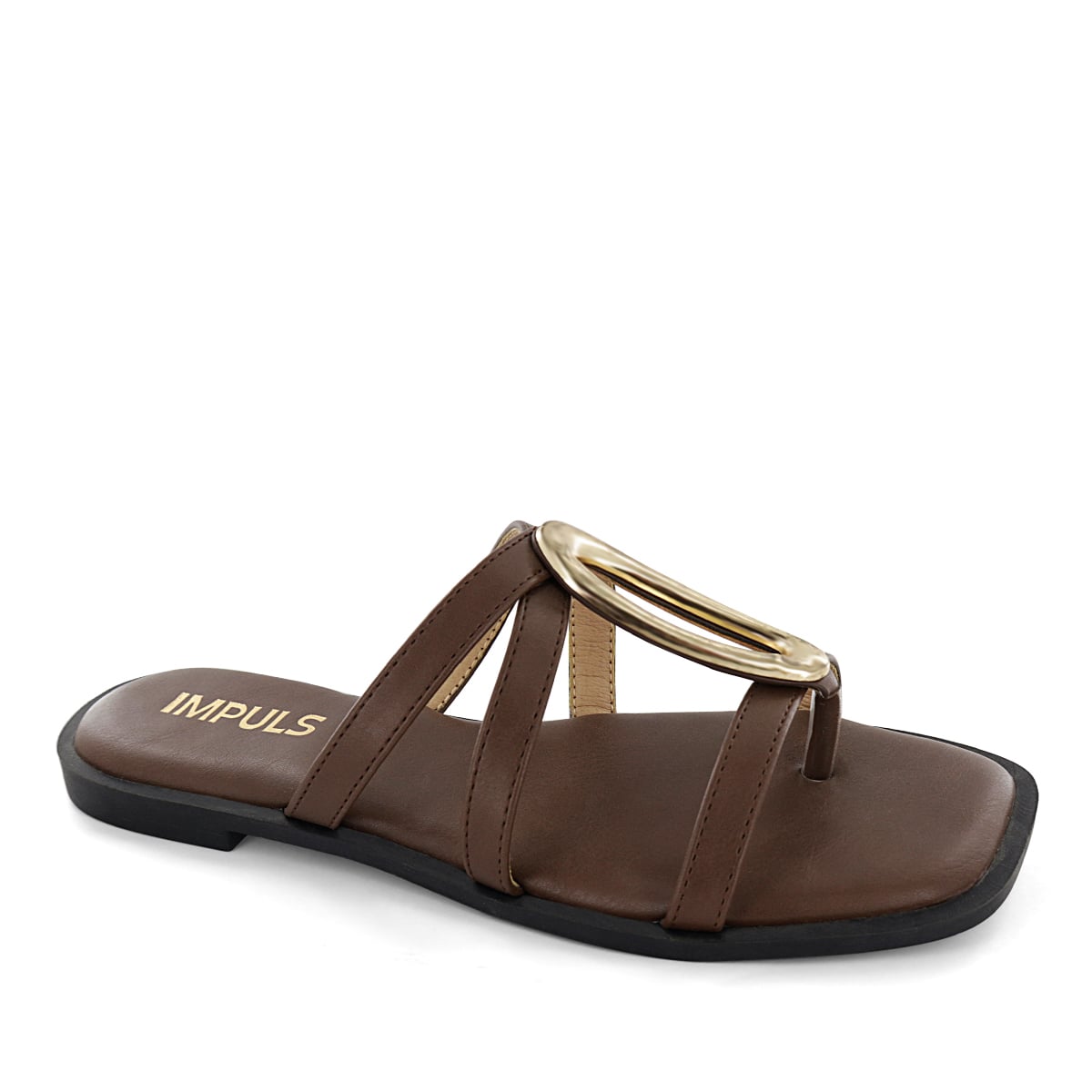 SANDALIAS FLATS MUJER AIXA29 CHOCOLATE - 1