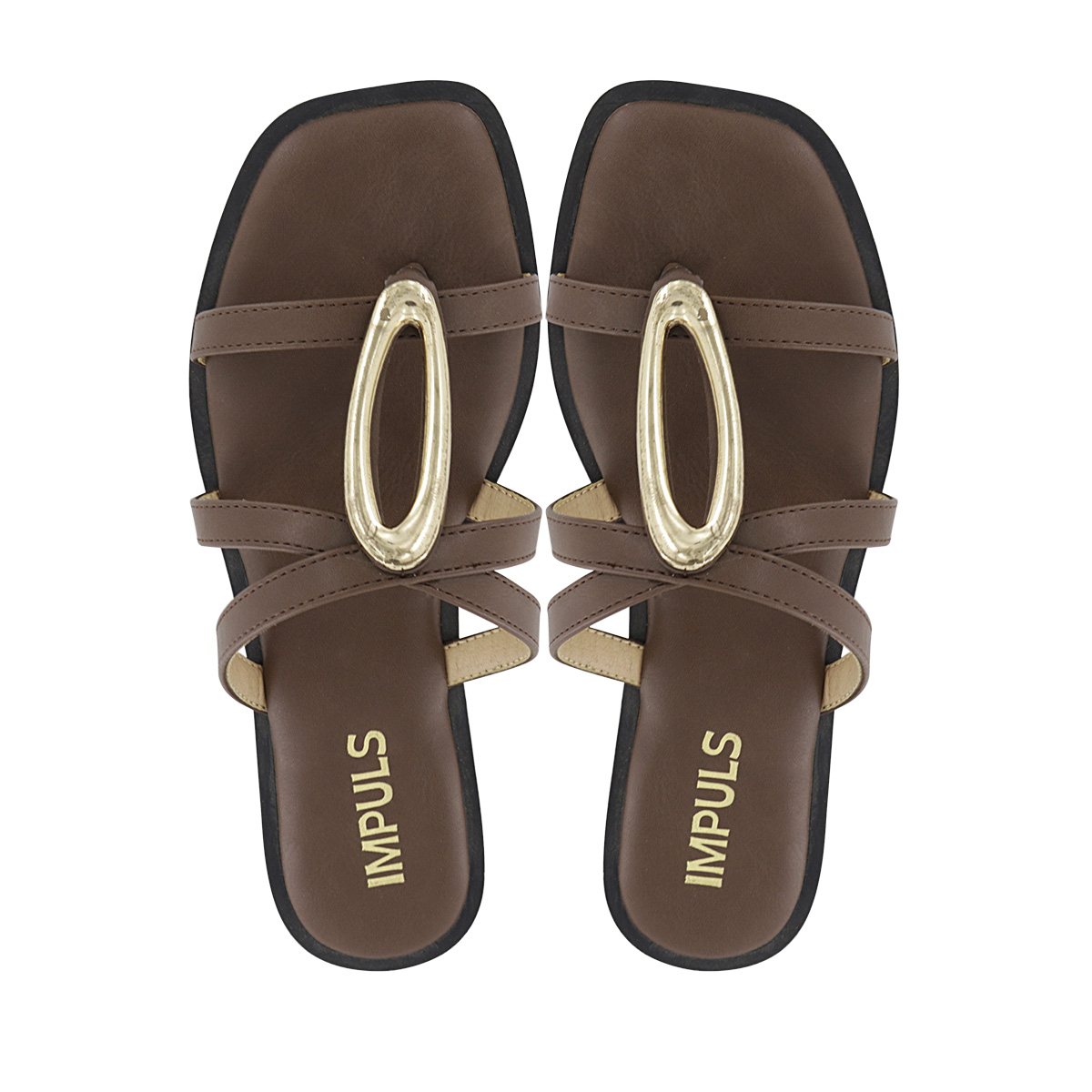 SANDALIAS FLATS MUJER AIXA29 CHOCOLATE - 5