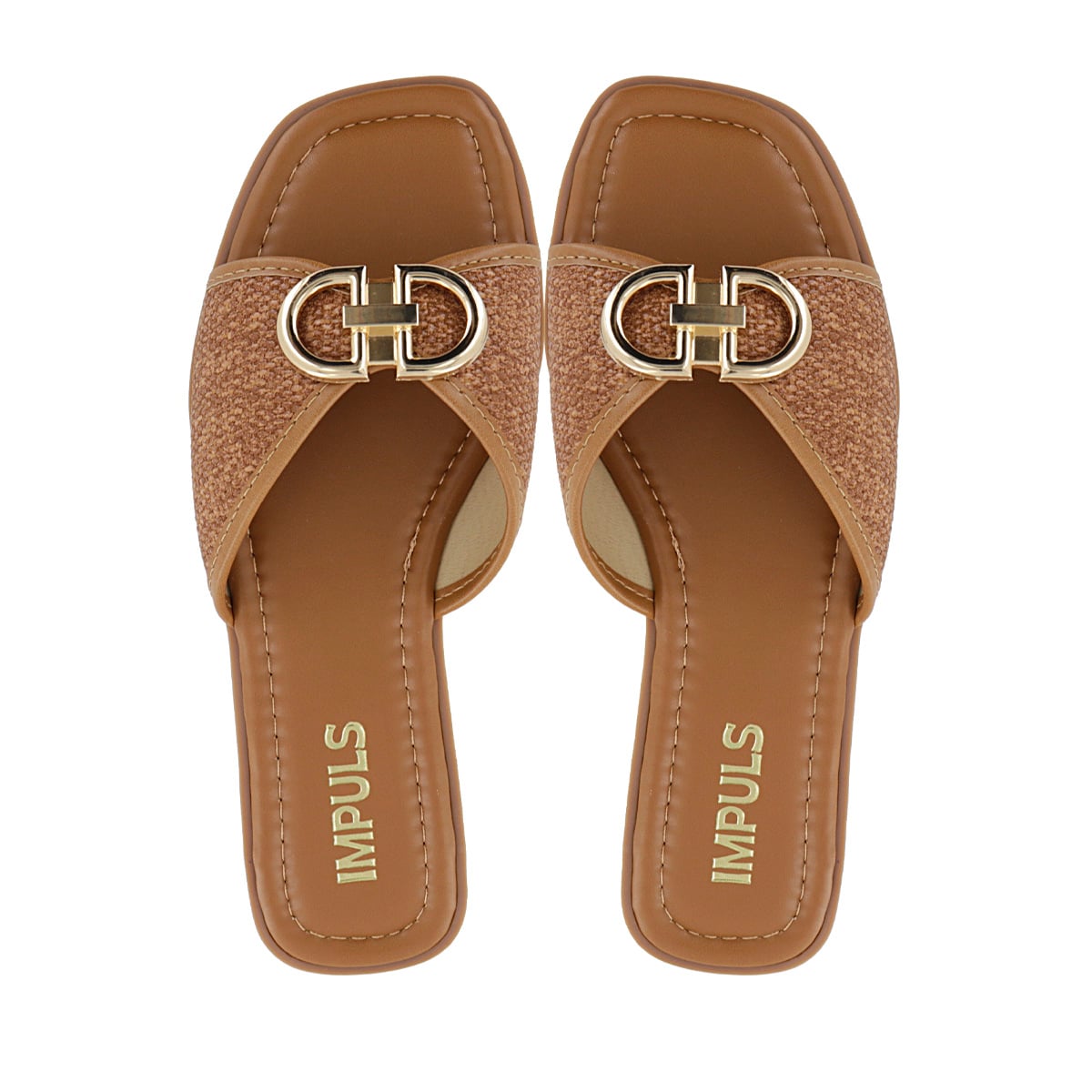 SANDALIAS FLATS MUJER AIXA23 CARAMELO - 5