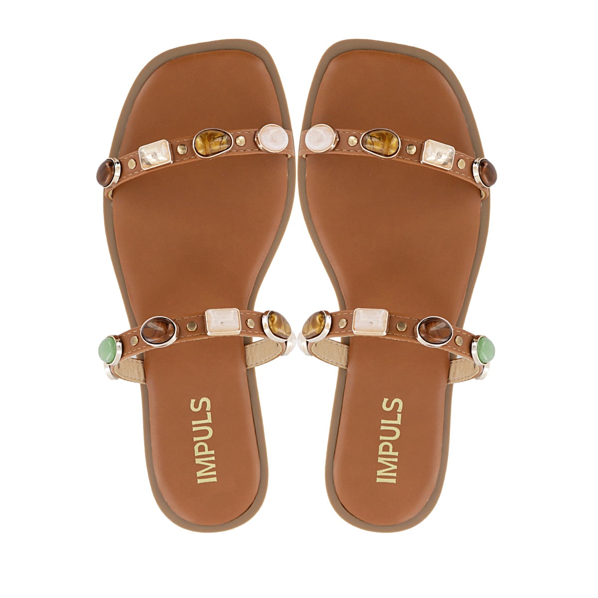 SANDALIAS FLATS MUJER AIXA30 CARAMELO - 5