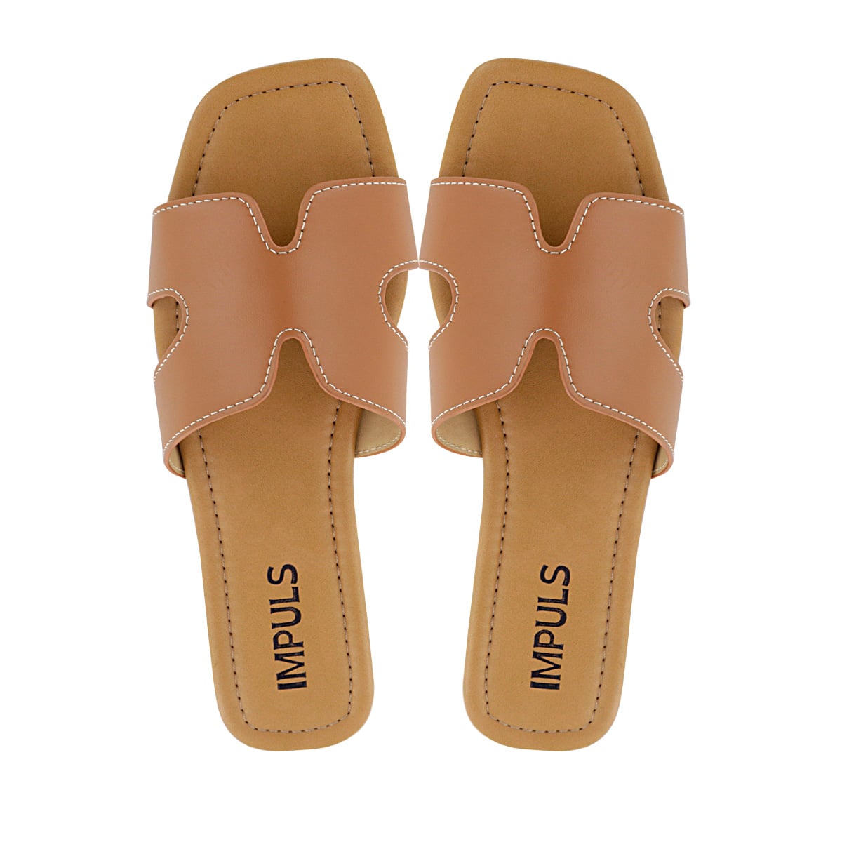 SANDALIAS FLATS MUJER AIXA25 CARAMELO - 5